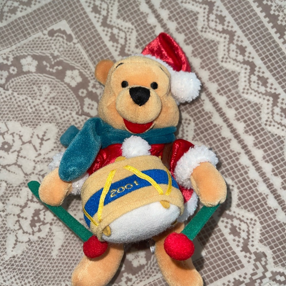 Vintage Disney Winnie the Pooh Christmas Plush Toy